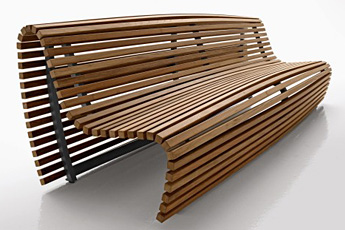 Titikaka Bench, Design Naoto Fukasawa, B&B Italia
